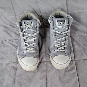 Converse Chuck Taylor All Star Wolf Grey Fabric Mid Tops size size 10 mens
